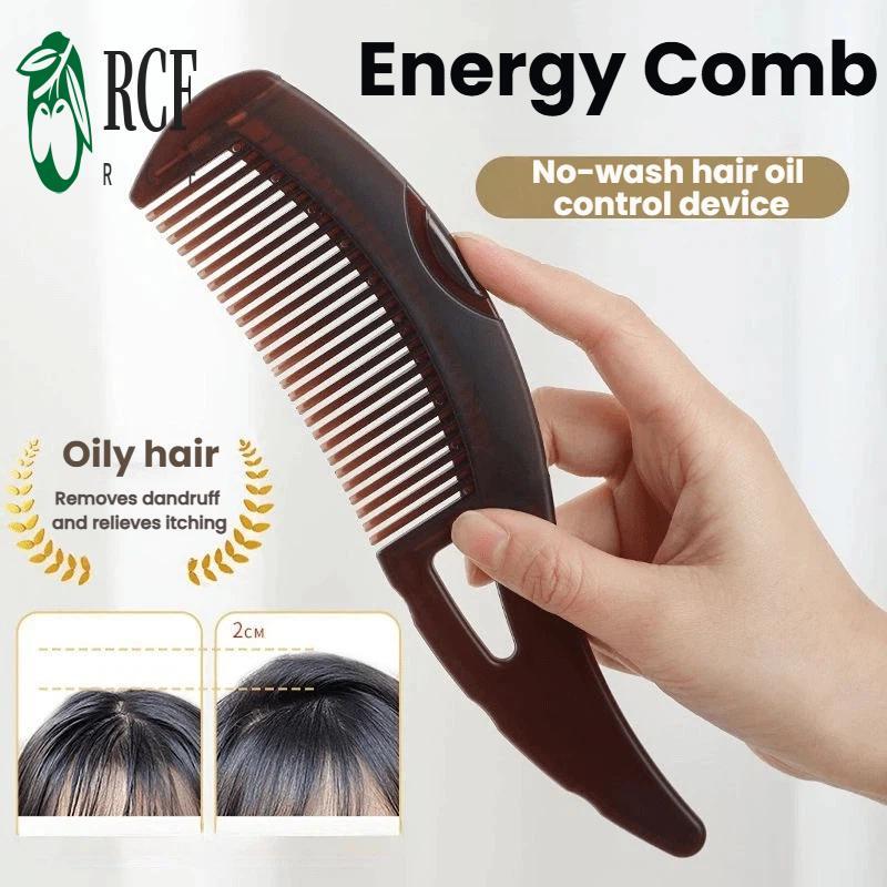 Lược gàu tự làm sạch - Bàn chải Massage da đầu răng rỗng để loại bỏ dầu