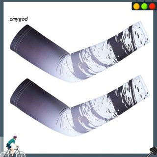 OMG Nắp cánh tay ice silk UV bảo vệ, thoáng khí, co giãn, 1 cặp, nam nữ đi xe đạp ngoài trời