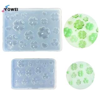 YOWEI Bốn Lá Cỏ Ba Lá Nhựa Đúc Khuôn Silicon Cho Đồ Trang Sức DIY Đồ Trang Trí Luy Tiếp Liệu Thủ Công VN