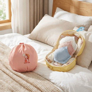 Túi đựng đồ lót SENRTY, Khối đóng gói đồ lót cầm tay bằng sợi Polyester, Gấp di động thoáng khí có dây kéo Túi lưu trữ áo ngực Phân loại quần áo