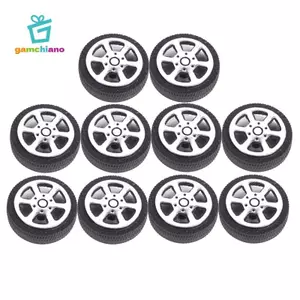 Gamchiano 10 / bộ 30mm 5 rãnh bánh xe & lốp nhựa cho phụ kiện xe tải RC Racing