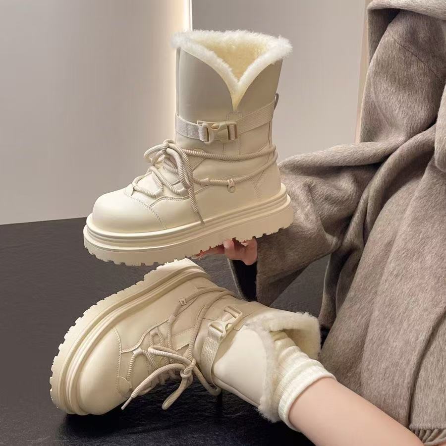 Giày bốt tuyết nâng cao đế dày Unisex phong cách 2025 dành cho nữ DPOT