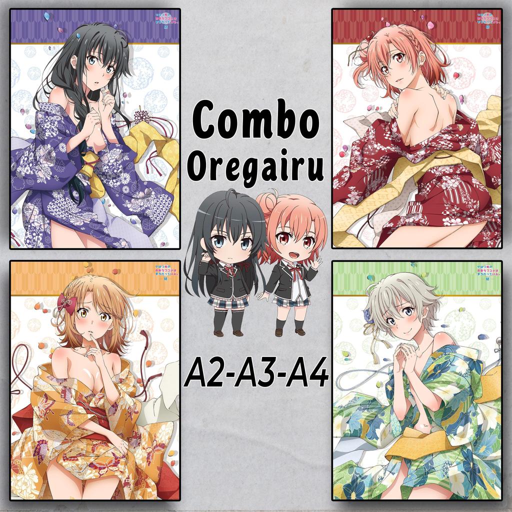 Combo Oregairu - Poster Anime A2 A3 A4 - Dán tường | Yukinon | Yui ...