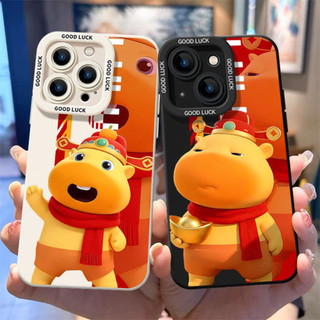 Ốp điện thoại God of Wealth and Joyful Capybara Lulu cho iPhone 17 / 16 / 15 / 14 / 13 / MINI / 12 / 11 / Pro MAX / X / 7 / 8 Vỏ bảo vệ toàn diện bằng silicon lỏng chống sốc và chống rơi