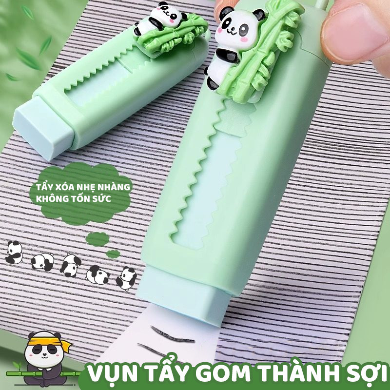 Cục tẩy chì dạng kéo khổng lồ gôm tẩy viết hình gấu trúc đáng yêu, không bụi cho học sinh tiểu học