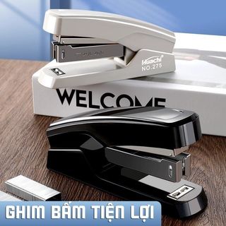 Ghim bấm giấy dập ghim loại mini 15 trang, thiết kế nhỏ gọn dễ thương, dụng cụ tiện lợi cho học sinh và văn phòng