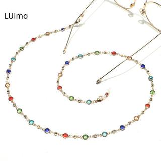 LUImo Sản Xuất Bằng Tay Kính Dây Xích Cho Ánh Sáng Mùa Hè Ngọc Trai Sang Trọng Pha Lê Xanh Hải Quân Dây Treo Thời Trang Chống Mất Mắt SBS