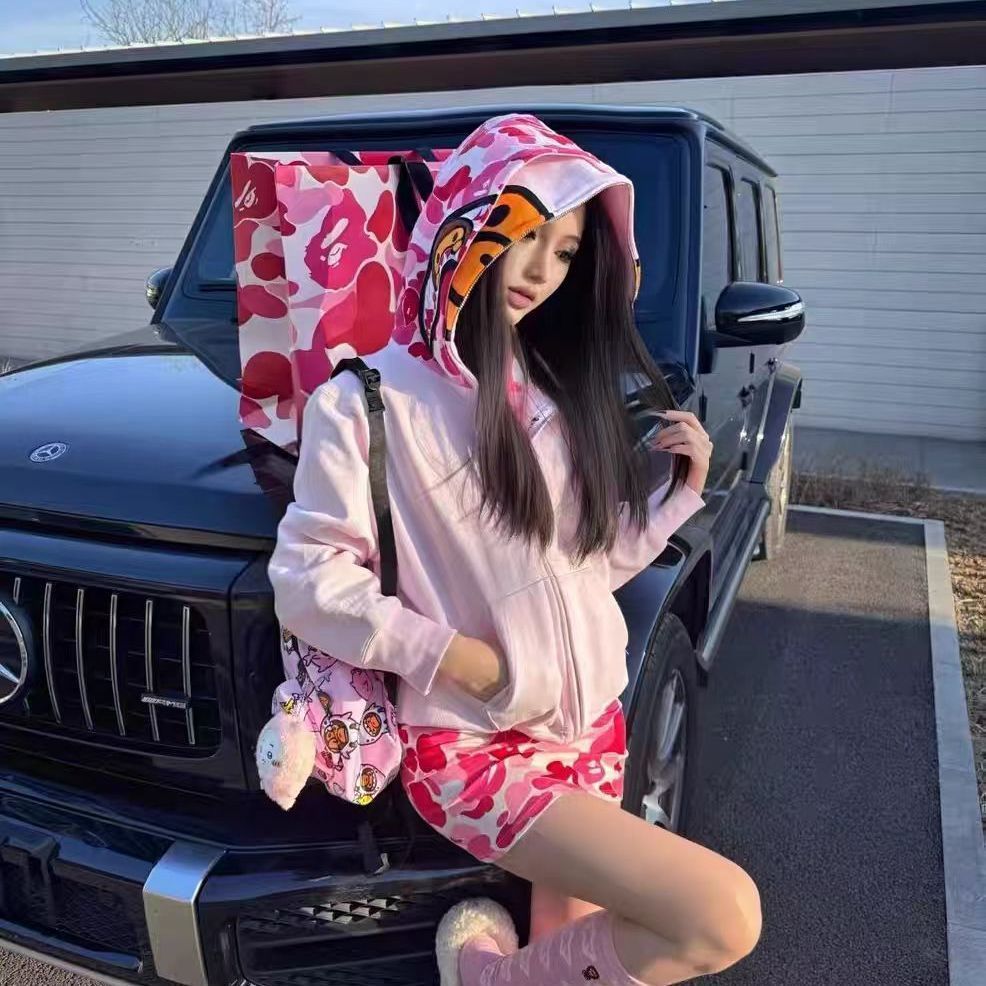 Cardigan dài tay retro thêu đầu khỉ nam nữ, có mũ trùm đầu, phong cách xuân thu mới