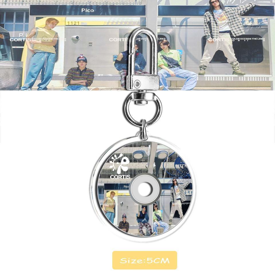 Kpop CORTIS Keychain Acrylic Color Outside The Lines Album KEONHO JUHOON SEONGHYEON JAMES MARTIN Keyring Bag Fans