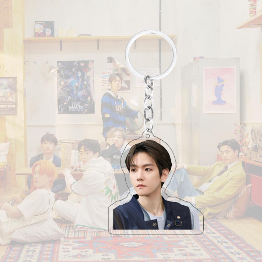 Móc Khóa Hai Mặt In Hình Thành Viên Nhóm Nhạc EXO