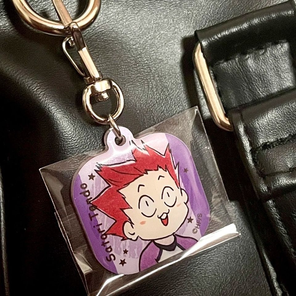 Haikyuu Anime Keychain Women Tendou Satori Acrylic Key Chain Man Takanobu Akane