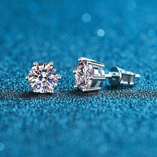 Bông tai moissanite bạc sterling S925 thanh lịch