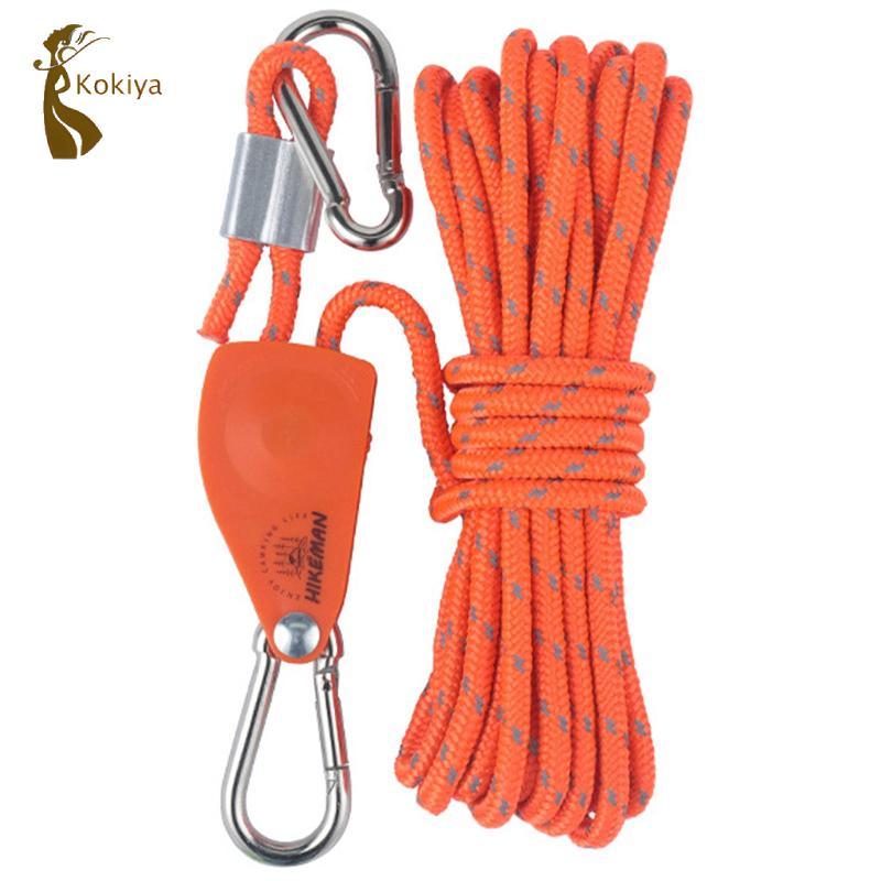 Ròng Rọc Ratchet với Dây Móc Phát Sáng và Khóa Nhanh cho Treo Mái Hiên và Lều