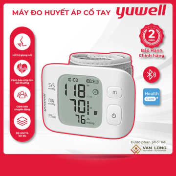 [FREESHIP] Máy đo huyết áp Yuwell YE8800AR Sale đầu năm, huyết áp cổ tay bảo hành chính hãng 24 tháng