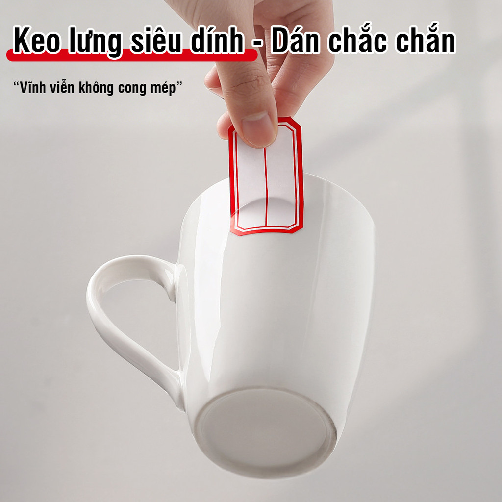 Nhãn dán ghi chú văn phòng - Set 50 tem dán chuyên nghiệp, hỗ trợ đánh dấu thông tin và ghi giá nhanh chóng