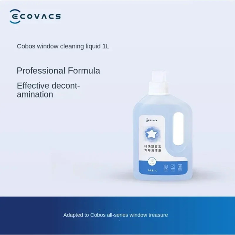 Phiên bản ECOVACS Phụ kiện cửa sổ Chất lỏng làm sạch cửa sổ 1L cho tất cả các mẫu cửa sổ WINBOT W2 OMNI / W1 PRO