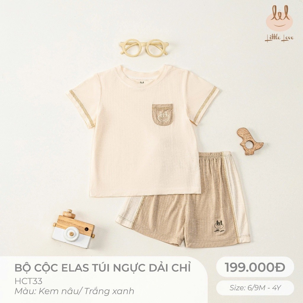BỘ CỘC VẢI MODAL TÚI NGỰC DÀI CHỈ [ SIÊU MỀM, MÁT, MỊN CO DÃN VÀ THẤM HÚT ] SZ 6M -4Y (HCT33)
