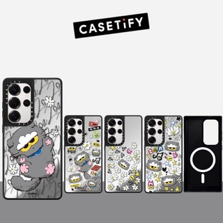Từ Chữ Xám Gương Mèo Cứng Phone Case Dành Cho Samsung Galaxy S25 24 23 UItra S25 24 23 Plus Vỏ Bảo Vệ Chống Sốc