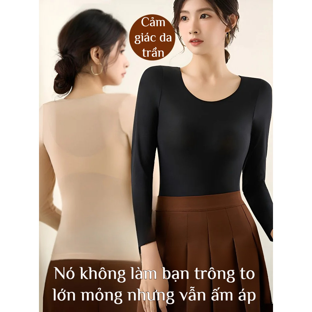 【Thân thiện với da và nhẹ】Đồ lót giữ nhiệt co giãn dành cho nữ/lớp lót giữ nhiệt bên trong/đồ lót giữ nhiệt tự làm ấm/đồ lót nhẹ thời trang cho mùa đông/lớp lót giữ ấm