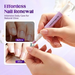 Bút bảo vệ lớp biểu bì móng tay EBINLANDS, Bút đẩy dầu biểu bì dưỡng ẩm 2ML, Dụng cụ chăm sóc móng tay cầm tay 2 trong 1