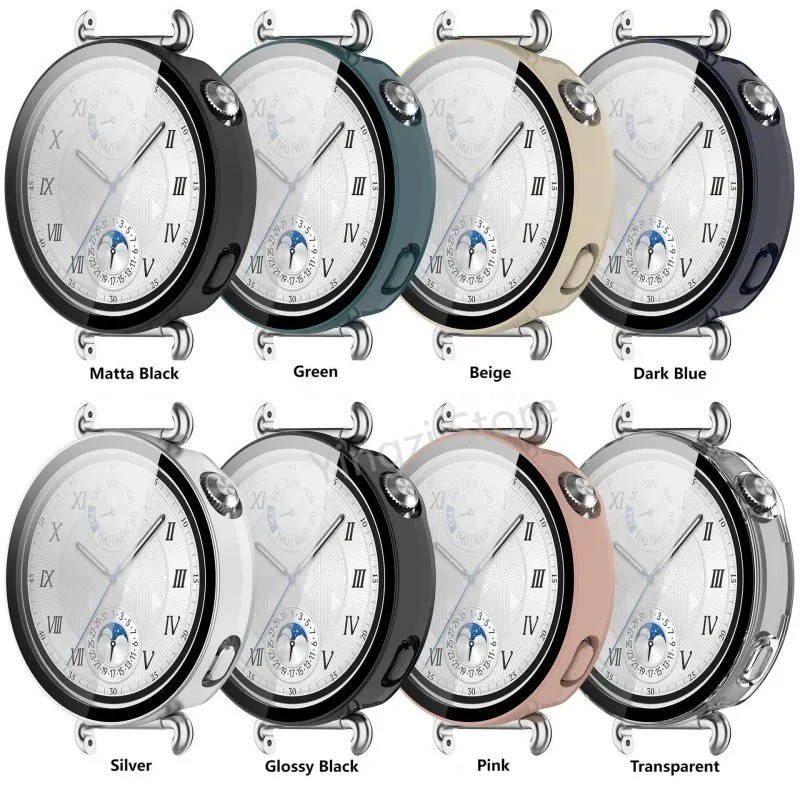 Ốp Bảo Vệ Có Màn Hình Kính Cường Lực Bảo Vệ 2 Trong 1 Cho Huawei Watch GT6 41 Mm Ốp Lưng Cho Huawei Watch GT6 Phụ Kiện Vỏ Đồng Hồ