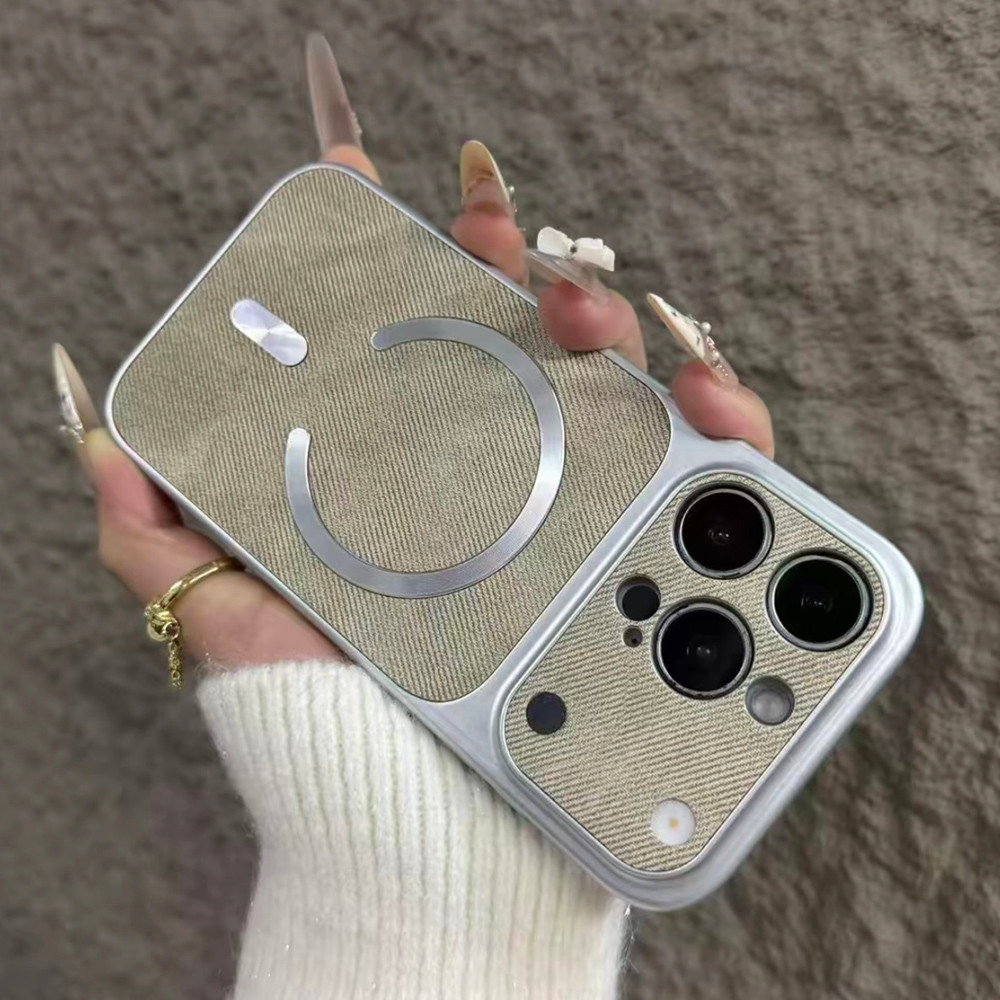 Ốp Điện Thoại Da Họa Tiết Cao Bồi Từ Tính Cho iPhone 17 Pro Max 16 Plus 15 14 13 12 11 Vỏ Bảo Vệ Chống Sốc