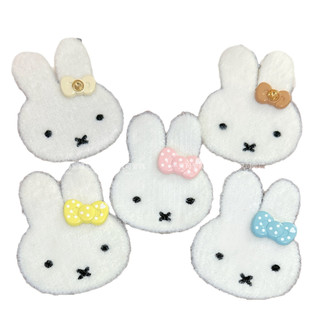 Dải băng thỏ Miffy dệt kimi nơ và velcro - phụ kiện tóc sang trọng cho bé gái