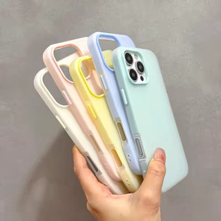 Ốp Lưng Cho VIVO V40 V50 Lite V60 V29E Y29 Y29S Y27 Y04 Y03 Y27S Y02 Y01 Y15S Y400 Màu Kẹo Mờ 2 Trong 1 Vỏ Mềm Silicon Phát Sáng