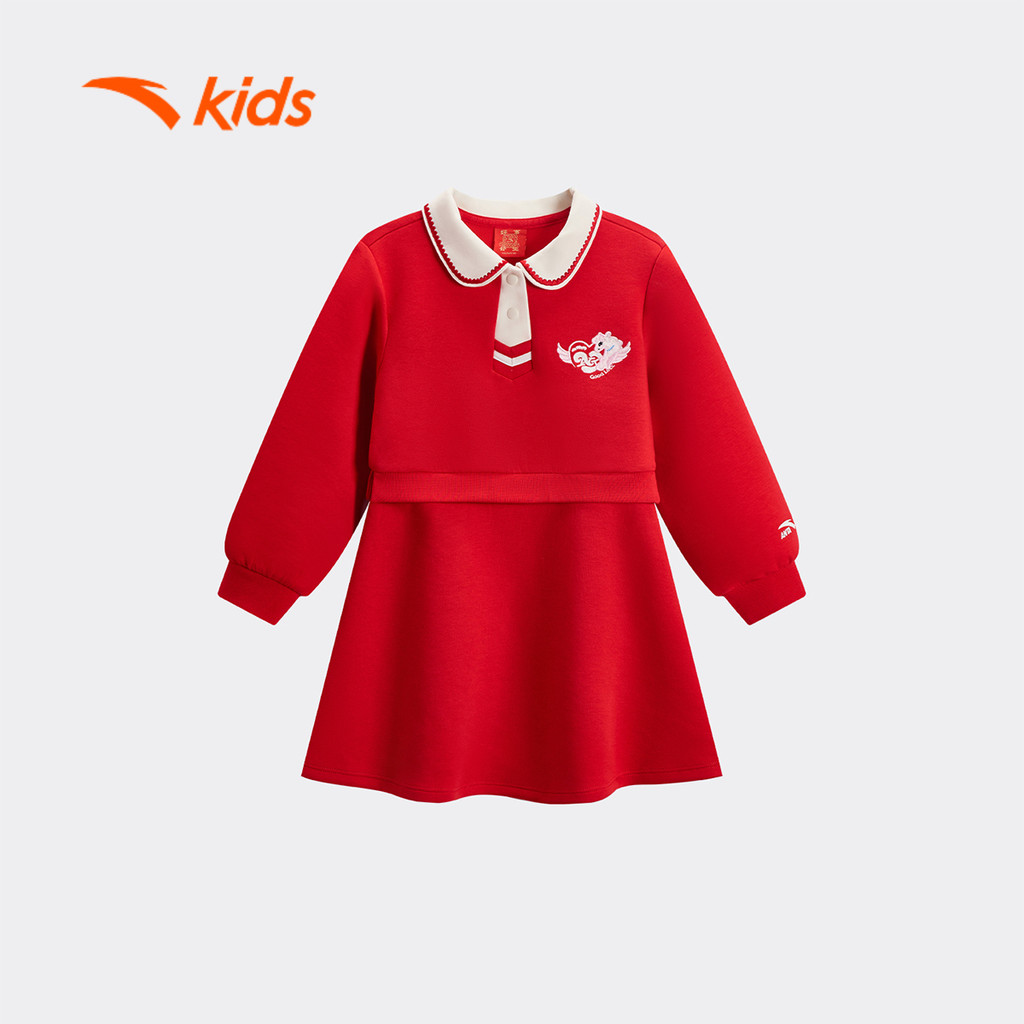 ANTA Kids Váy Liền Thời Trang Bé Gái Thoải Mái, Mềm Mại Và Thân Thiện Với Da Bé 3626A9301