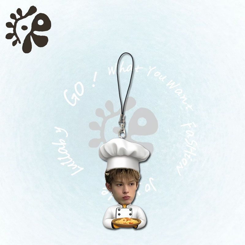 KPOP Korean Boy Group Cortis Celebrity Peripheral Kitchen God Mobile Phone Chain Cute Cute Cute Acrylic Backpack Hanging