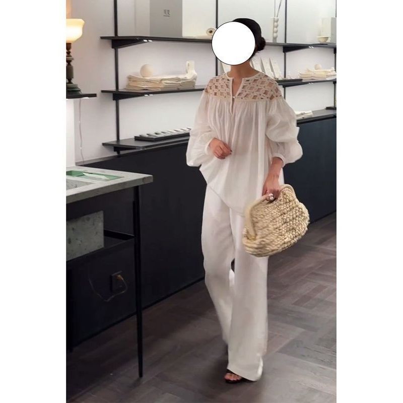 [Mặc nhỏ dễ thương] Phong cách mát mẻ Phong cách cao cấp Cảm giác giảm tuổi Thời trang Áo sơ mi trắng thông thường Áo sơ mi nữ phong cách mùa xuân