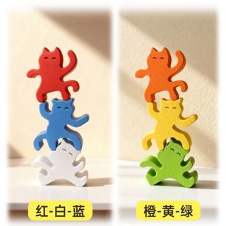 Mèo Cân Bằng Khối Xây Dựng Đồ Chơi Giáo Dục Dễ Thương Kung Fu Mèo Trò Chơi Cha Mẹ-Con Trẻ Em