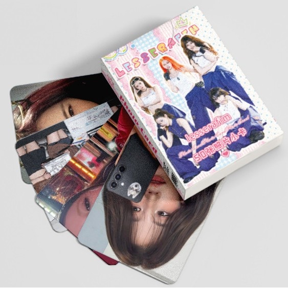 50-119 Chiếc LE SSERAFIM Laser HOLOGRAPHIC LOMO Thẻ EASY Album Sakura CHAEWON YUNJIN KAZUHA EUNCHAE Solo Photocards Lesserafim Hologram Bưu Thiếp YM