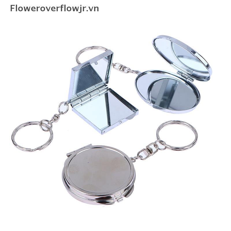 Gương trang điểm kim loại hai mặt hình trái tim tròn FJR HOT