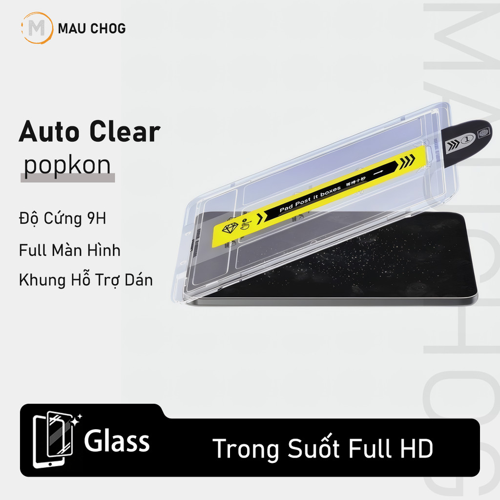 Kính Cường Lực Trong Suốt Có Khung Tự Dán Cho iPad Pro M4 M2 M1 Gen 11 10 9 8 7 Mini 7 6 Air 7 6 5 4