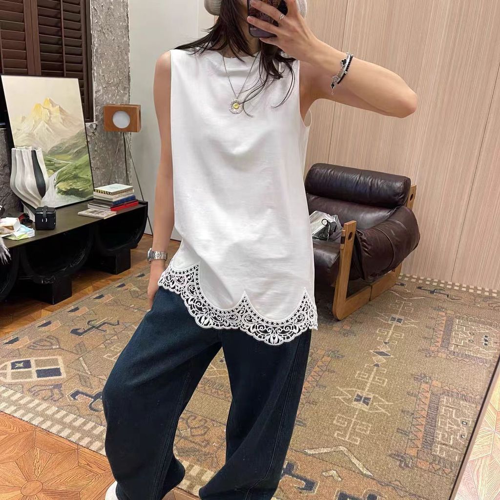 Áo vest nữ đẹp mắt với viền ren và nhiều lớp đáy, đảm bảo chất lượng cao