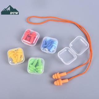 Nút tai DTW silicone giúp giảm tiếng ồn và phù hợp cho bơi lội với dây thể thao tiện lợi