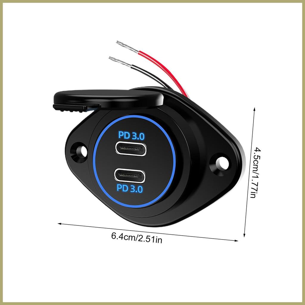 Ổ cắm sạc USB chống nước trên ô tô, sạc nhanh cho điện tử ô tô abrtedvn