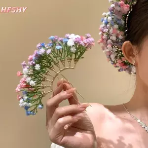 Kẹp Tóc Hình Chữ U Hoa Nhân Tạo Cho Cô Dâu - Phụ Kiện Tóc Đẹp Cho Lễ Hội Và Tiệc