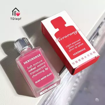 [TDiepf] HERORANGE Trong Suốt Nước Bóng Son Bóng Gương Thạch Liquid Lipstis Dưỡng Ẩm Lâu Dài Son Tint Stain Mỹ Phẩm MỚI