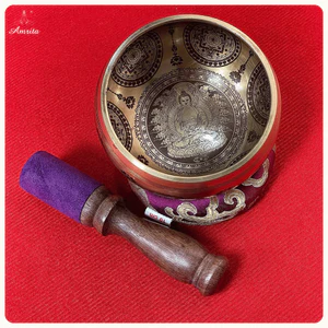 Chuông xoay Nepal 10.5cm Hoa văn Phật Thích Ca Chuông xoay Tây Tạng - Chuông Chùa -Chuông Mật Tông - CXNP329