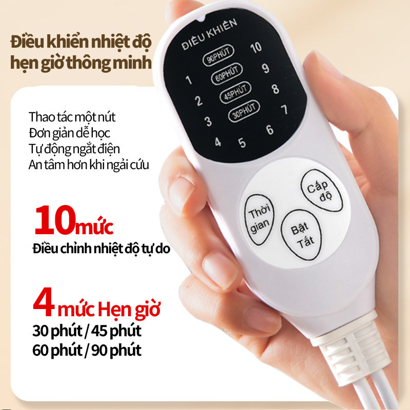 Gối Ngải Cứu Đông Y Cao Cấp Sưởi Điện - Hỗ Trợ Giảm Đau Mỏi Cổ Vai Gáy, Cải Thiện Tuần Hoàn Máu & Ngủ Ngon Hơn