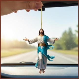 Mặt dây chuyền gương chiếu hậu ô tô 2D Flat Tôn giáo Chúa Giêsu Tự động treo trang trí Gương ô tô Treo trang trí haooyisvn