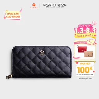 Ví Yuumy (Thời trang nữ họa tiết caro - Ví da Seasand YV74)