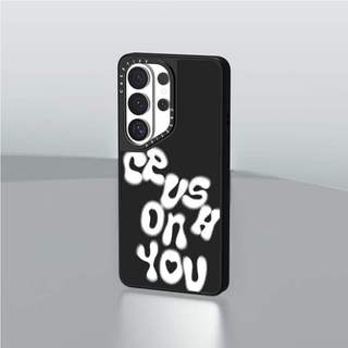 CASECASE X ILLIT WONHEE 's Edit Crush on you - Ốp lưng trắng mờ màu đen hút từ tính Samsung Galaxy S26 Ultra S25 S24 S23 Ultra Plus Mặt sau cứng có hộp khắc logo