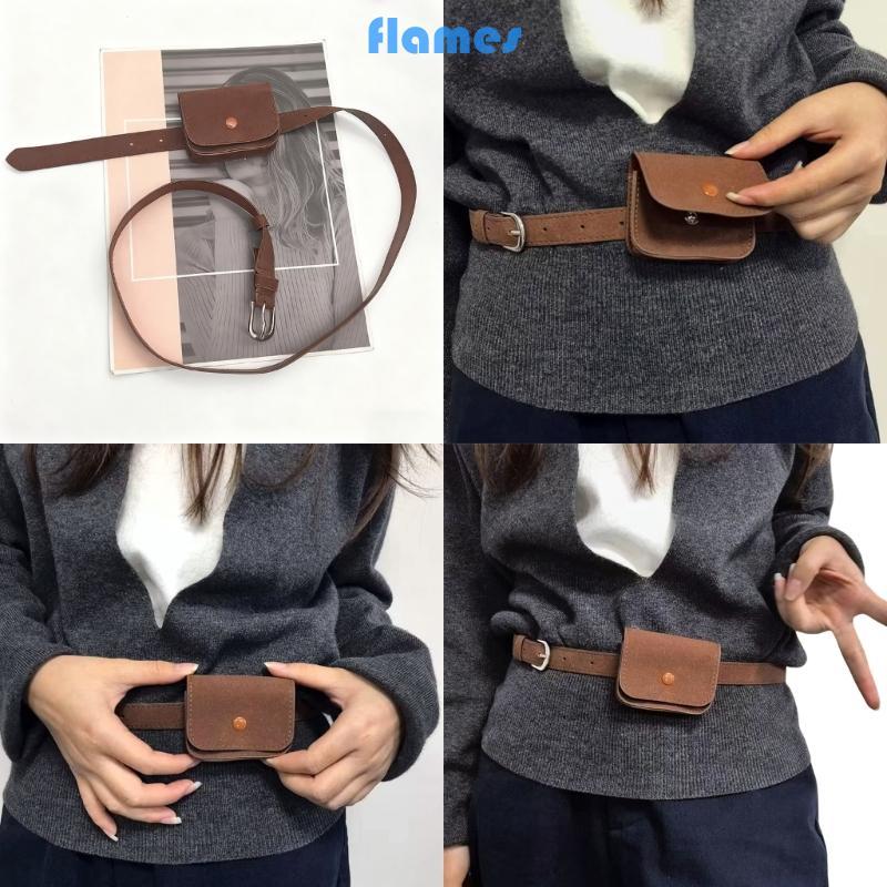 Túi thắt lưng Mini hiện đại FL Túi thắt lưng PU Ví cho nữ và bé gái