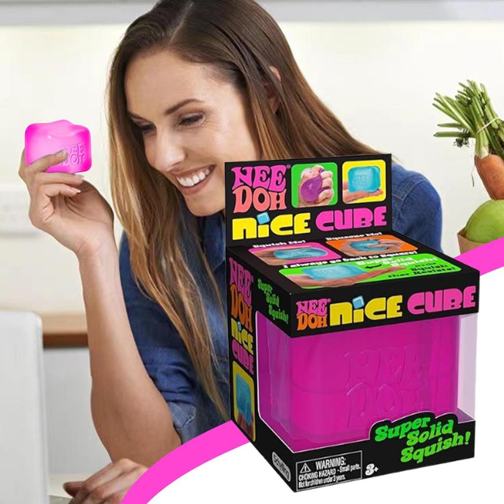 Schylling Needoh Nice Cube Đồ chơi bóp giác quan Chống dính Co Giãn Bóng giác quan Thư giãn Bóp Goodie Túi Chất độn cho trẻ em Người lớn sonlekvn
