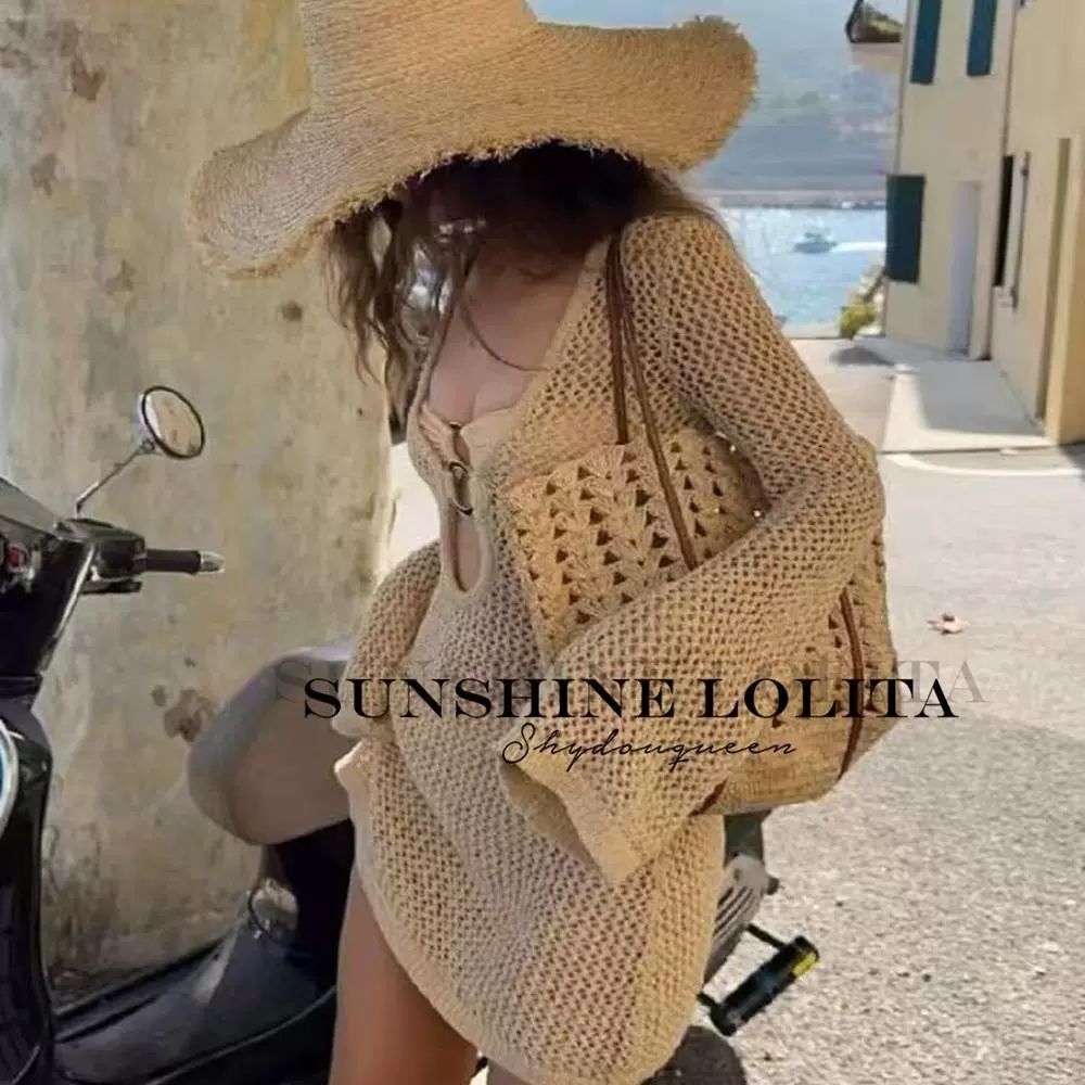 Bikini Phong Cách Châu Âu, Áo Rời, Đầm Dệt Kim Chống Nắng