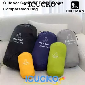 Túi nén áo khoác xuống ICUCKO, Túi đựng quần áo du lịch nhiều màu chống nắng, Túi dây rút quần áo di động S / M