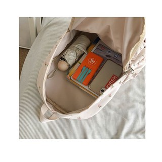 Schoolbag Nữ ins Cô Gái Nhật Bản Phong Cách Preppy Ba Lô Hoa Nhỏ Phiên Bản Hàn Quốc Bông Tai Kẹp In Hình Ba Lô Học Sinh Trung Học Nữ